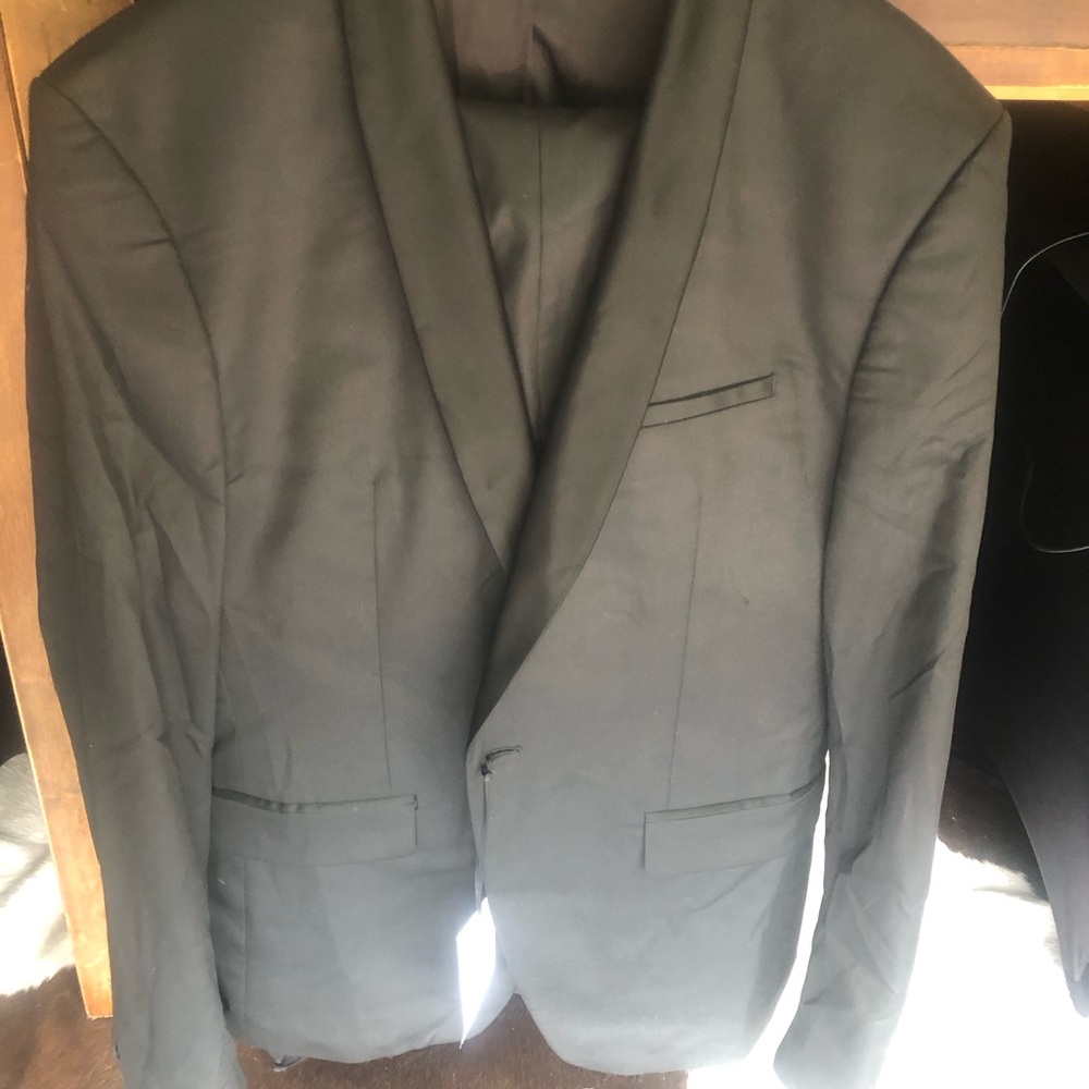 Zara Elegant Charcoal Men's Suit Jacket